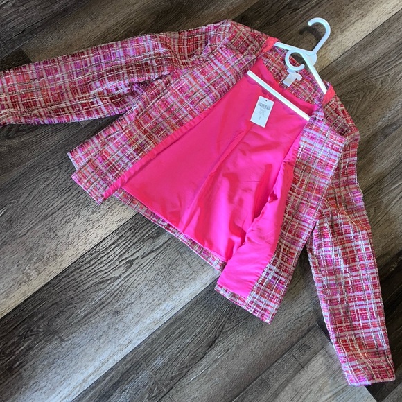 🌼FOR BUNDLE ONLY🌼Chicos Tweed Jacket Ribbon Trim - Picture 7 of 12